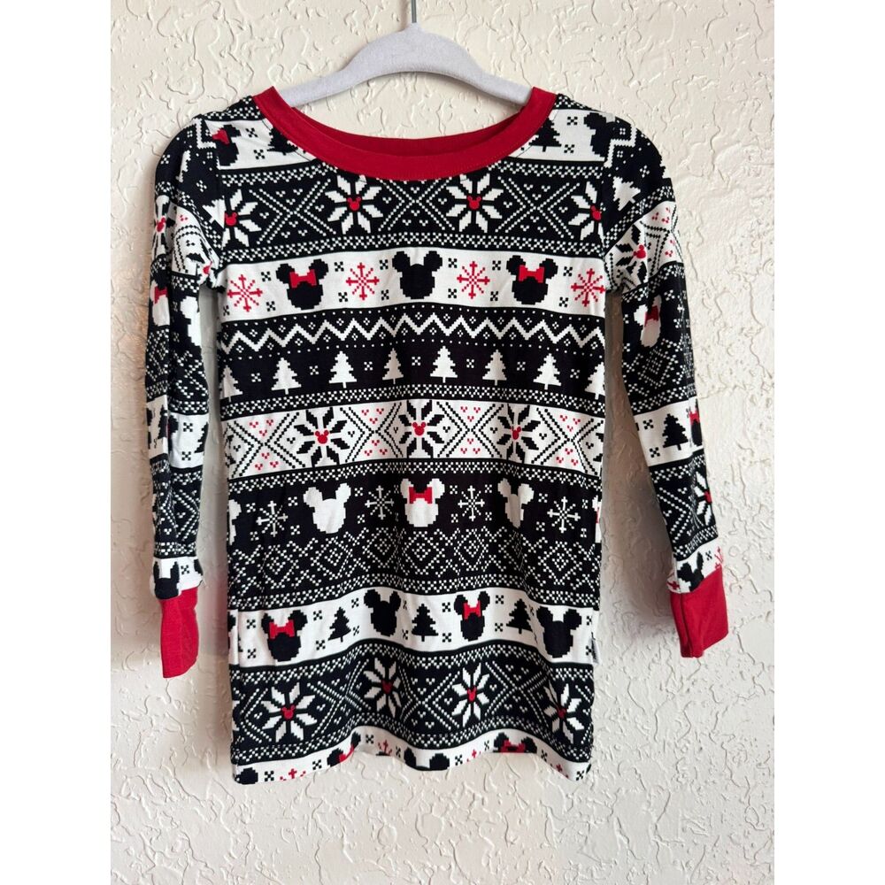 Little Sleepies Disney Mickey Fair Isle Bamboo Long Sleeve Pajama Top 12-18M